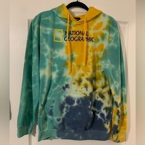 National Geographic Men's Bahama Islands Exuma Cays Tie Dye Pullover Hoodie